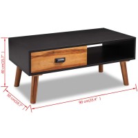 vidaXL Solid Acacia Wood Coffee Table 35.4