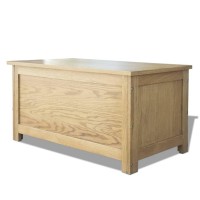 vidaXL Storage Box Solid Oak Wood 35.4