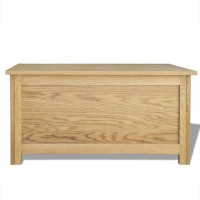 vidaXL Storage Box Solid Oak Wood 35.4