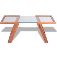 vidaXL Coffee Table Solid Acacia Wood Brown 39.4