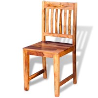 Vidaxl Dining Chairs 2 Pcs Solid Sheesham Wood