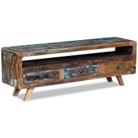 vidaXL TV Stand with 3 Drawers Solid Reclaimed Wood