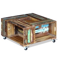 vidaXL Coffee Table Solid Reclaimed Wood 27.6