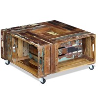 vidaXL Coffee Table Solid Reclaimed Wood 27.6