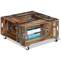 vidaXL Coffee Table Solid Reclaimed Wood 27.6