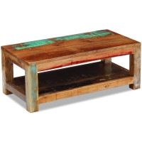 Vidaxl Coffee Table Solid Reclaimed Wood 35.4X17.7X13.8