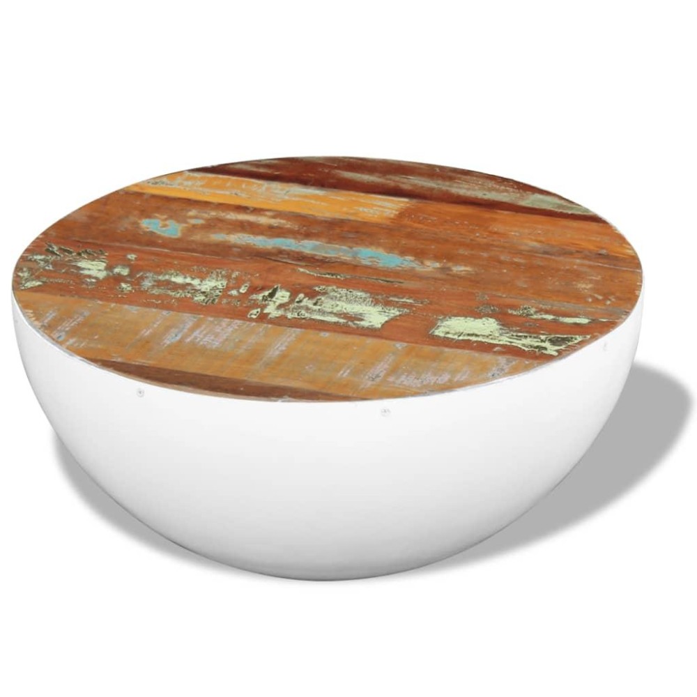 vidaXL Bowl Shaped Coffee Table Solid Reclaimed Wood 23.6