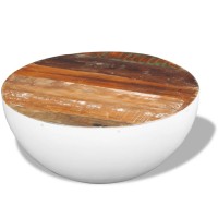 vidaXL Bowl Shaped Coffee Table Solid Reclaimed Wood 23.6