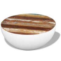 vidaXL Bowl Shaped Coffee Table Solid Reclaimed Wood 23.6