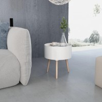 vidaXL Side Table with Serving Tray Round 15.6