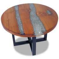 vidaXL Coffee Table Teak Resin 23.6