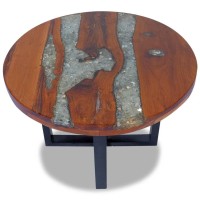 vidaXL Coffee Table Teak Resin 23.6