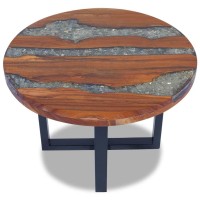 vidaXL Coffee Table Teak Resin 23.6