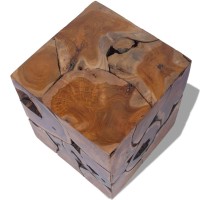 vidaXL Stool Solid Teak Wood