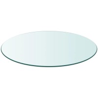 Vidaxl Table Top Tempered Glass Round 23.6