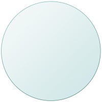 vidaXL Table Top Tempered Glass Round 27.6