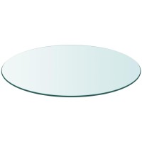 vidaXL Table Top Tempered Glass Round 27.6