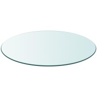 Vidaxl Table Top Tempered Glass Round 35.4