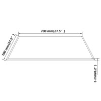 vidaXL Table Top Tempered Glass Square 27.6