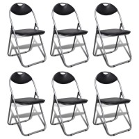 vidaXL Folding Chairs 6 pcs Faux Leather