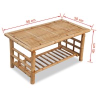 vidaXL Coffee Table Bamboo 35.4