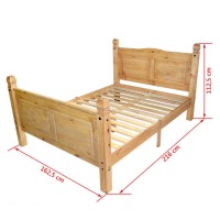 vidaXL Bed Frame Mexican Pine Corona Range 63