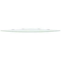 vidaXL Corner Shelf with Chrome Supports Glass White 17.7