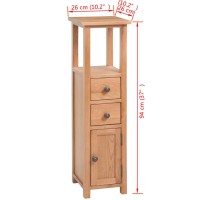 vidaXL Corner Cabinet Solid Oak Wood 10.2