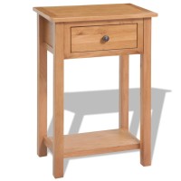 vidaXL Console Table Solid Oak Wood 19.7