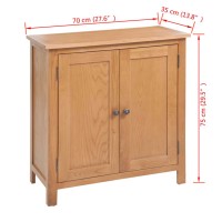 vidaXL Sideboard Solid Oak Wood 27.6