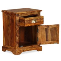 Vidaxl Bedside Cabinet 2 Pcs 15.7X11.8X19.7 Solid Sheesham Wood