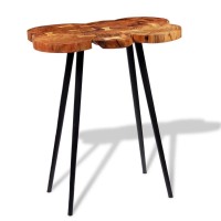 Vidaxl Log Bar Table Solid Acacia Wood 35.4X23.6X43.3