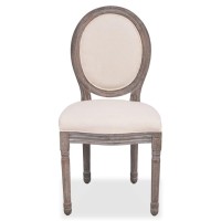 vidaXL Dining Chairs 4 pcs Cream Fabric