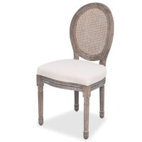 Vidaxl Dining Chairs 4 Pcs Cream Fabric