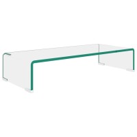 vidaXL TV Stand/Monitor Riser Glass Clear 23.6