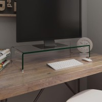 vidaXL TV Stand/Monitor Riser Glass Clear 27.6