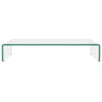 vidaXL TV Stand/Monitor Riser Glass Clear 27.6