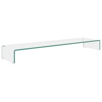 vidaXL TV Stand/Monitor Riser Glass Clear 47.2