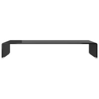 vidaXL TV Stand/Monitor Riser Glass Black 31.5