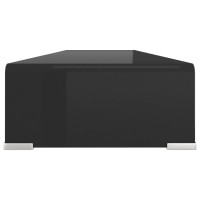 vidaXL TV Stand/Monitor Riser Glass Black 43.3