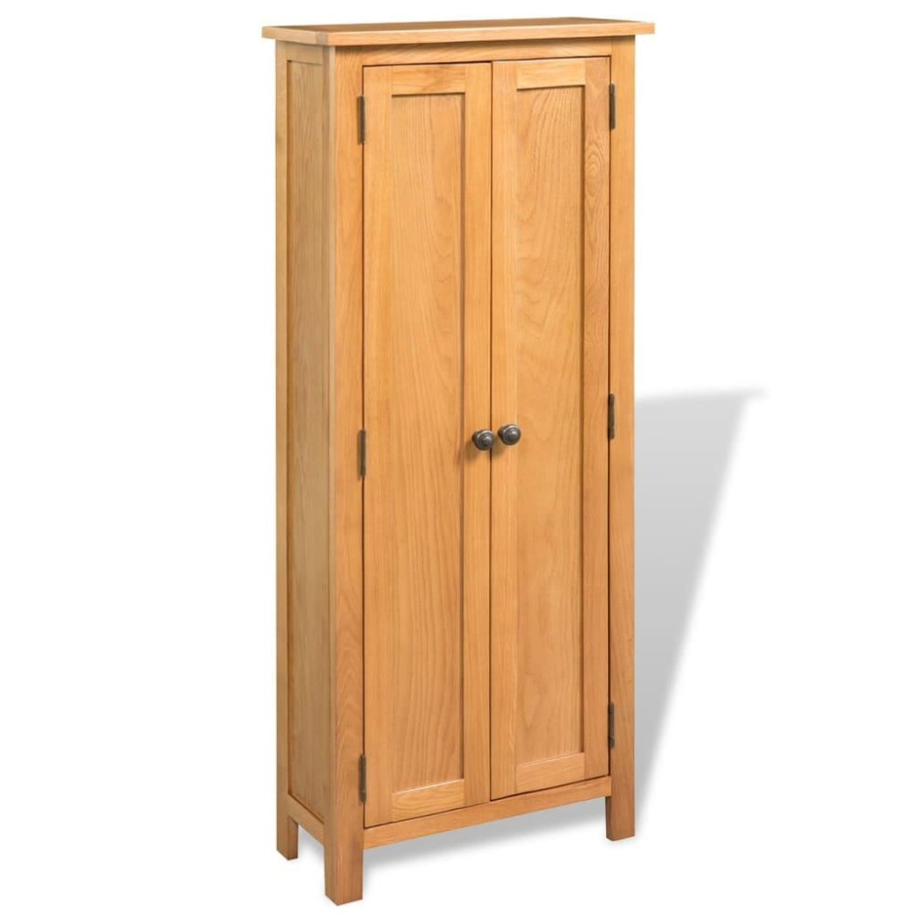 vidaXL Storage Cabinet Solid Oak Wood 19.7