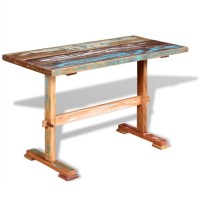 vidaXL Pedestal Dining Table Solid Reclaimed Wood 47.2