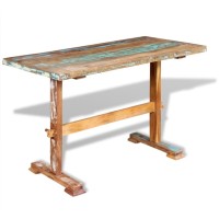 vidaXL Pedestal Dining Table Solid Reclaimed Wood 47.2