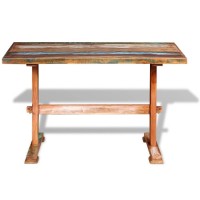 vidaXL Pedestal Dining Table Solid Reclaimed Wood 47.2