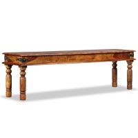 vidaXL Castle Bench Solid Sheesham Wood 63