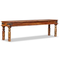 vidaXL Castle Bench Solid Sheesham Wood 63