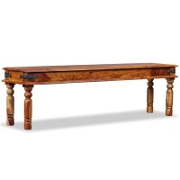 vidaXL Castle Bench Solid Sheesham Wood 63