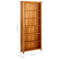 vidaXL 6-Tier Bookcase 31.5