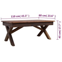 vidaXL Coffee Table Solid Reclaimed Wood 43.3