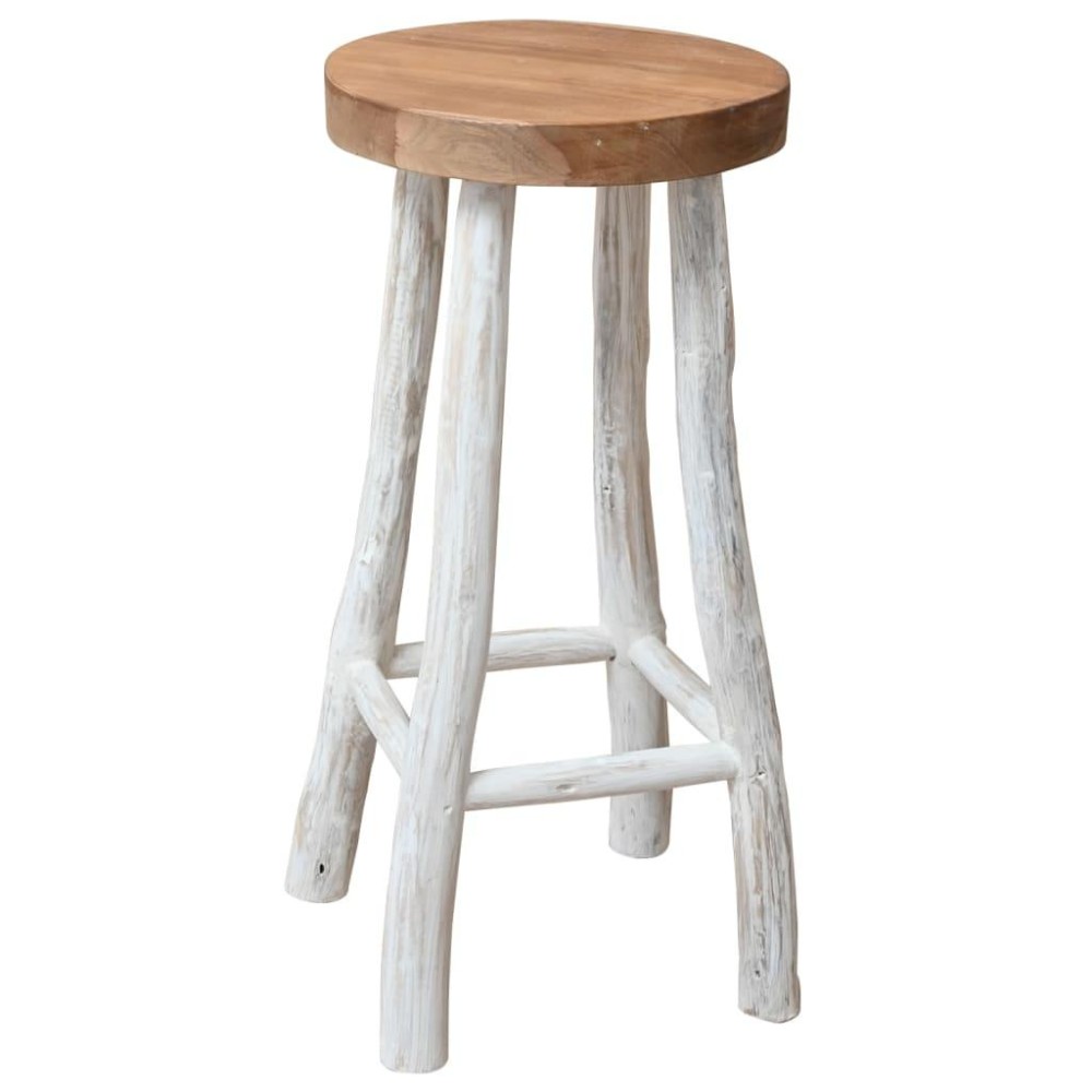 vidaXL Bar Stool Solid Teak Wood